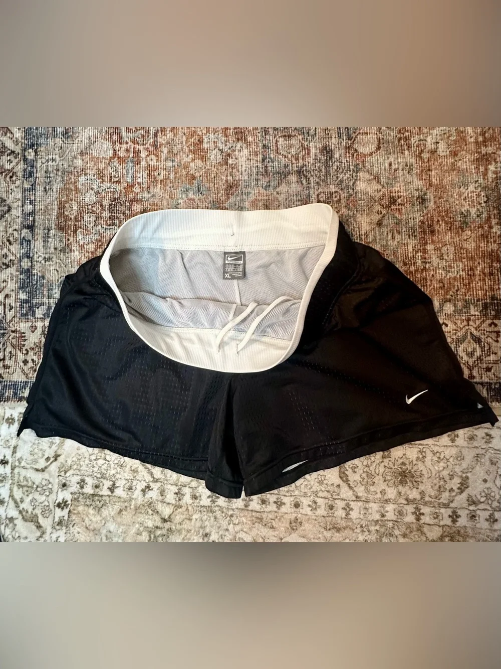 Nike Black Athletic Mesh Women’s Shorts Double Lined
